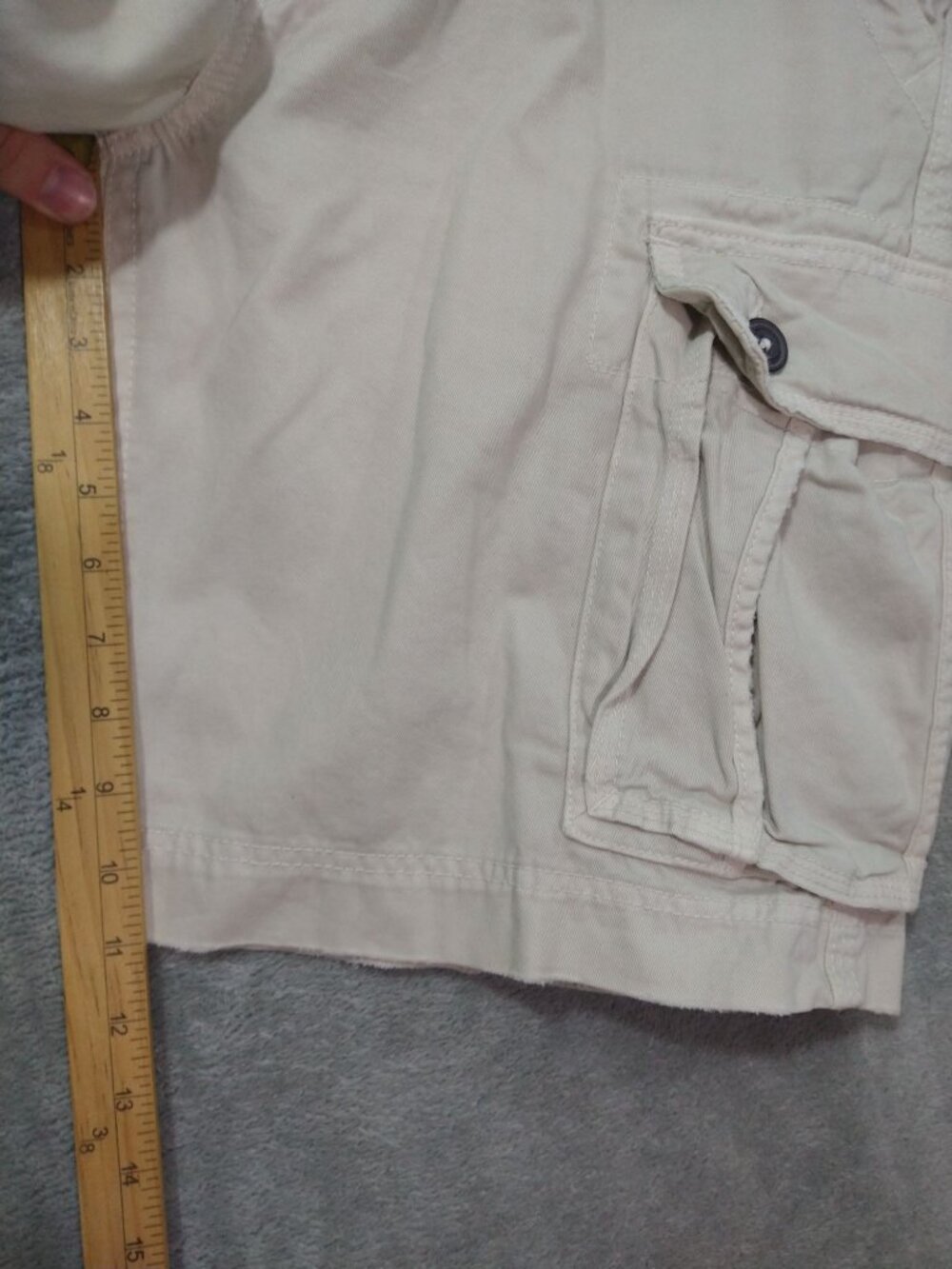 American Eagle Shorts Mens 32 x 11 Beige Cargo Classic Fit Baggy Stater Grunge - Picture 5 of 9